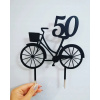 Dámsky topper, narodeninový bicykel, topper s číslicou