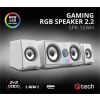 C-TECH reproduktory SPK-16, 2.2, 16W, RGB podsvícení, 3,5mm jack, USB napájení, bílé