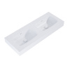 Lotosan LK8884 LOTOSTONE nástenné dvojumývadlo v doske 120 cm 121 x 12 x 46 cm biela matná