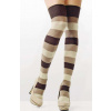 Dámske nadkolienky s kašmírovým efektom a pásikovaným vzorom ZAZU C69 Marilyn, Veľkosť UNI, Farba Hnedá