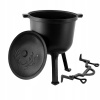 Kotlík na guľáš - Liatinový kotlík, lovecký hrniec, pekáč, 8l (Caulted Cauldron Hunting Pot Peczonek 8L)