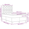 vidaXL Boxspring posteľ s matracom svetlosivá 120x200 cm tkanina - Sivá - 275756-292491