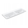 Villeroy & Boch Subway 3.0 - Dvojumývadlo nábytkové, 130x47 cm, bez prepadu, bez otvoru na batérie, CeramicPlus, Stone White 4A71D3RW