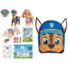 Paw Patrol tvorivá sada s farbičkami nálepkami a omaľovánkami v batôžku Chase