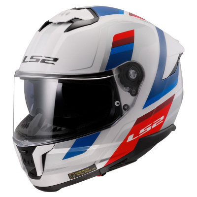 LS2 Helmets LS2 FF808 STREAM II VINTAGE WHITE BLUE RED-06 - S