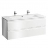 Laufen Pro S - Skrinka s dvojumývadlom, 120x55x50 cm, 2 zásuvky, matná biela H8619674631071