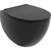 Mexen Egg WC misa Rimless s doskou pomaly padajúcou slim, duroplast, čierna matná - 30245070