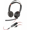 HP Poly Blackwire 5220 Stereo USB-A Headset Slúchadlá s mikrofónom Kábel Pres hlavu Kancelária / call centrum Čierna (80R97AA)