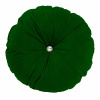 Vankúš - Glghome zelený čistý 38 cm (Okrúhly vankúš s tlačidlom Krzysztofy-Szmarigd)