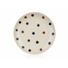 Banquet Talíř dezertní keramický DOTS 18,6 cm, hnědé puntíky
