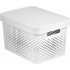 CURVER Úložný box INFINITY DOTS 17l s vekom | biela