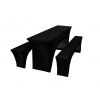 TENTino Elastický poťah EXTREME na pivný set 200x50 - 200x70 cm Farba obrusu: ČIERNA / BLACK