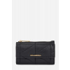 PÚZDRO NA PLATOBNÉ KARTY KARL LAGERFELD K/KUILT ZIP CARDHOLDER W/FLAP BLACK