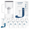 Filtračná kanvica Wessper D2 Borosilicate 3,3 l strieborná/sivá
