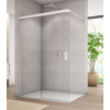 SANSWISS CADURA WHITE CAW2 180cm ľavý walk-in sprchový kút / sprchová stena samostatná s posuvným dielom, profil biely - 87 – sklo matné Screen