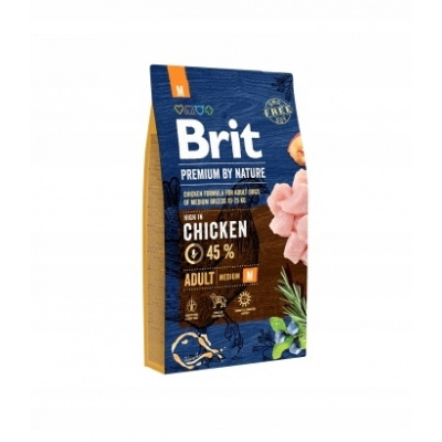 Granule pre psa - Brit Premium By Nature Adult M 8kg (Prémia brit od prírody dospelý M 8 kg)