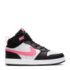 Nike Court Borough Mid 2 Little Kids' Shoes Black/Pink/Wht C10 (27.5)