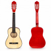 Ecotoys Veľká drevená detská gitara 6 strún svetlá hnedá