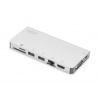 Digitus USB Type C Multiport Travel Dock, 8 Port, 4K, HDMI, VGA, 2x USB-C, 2x USB3.0, RJ45, MicroSD,SD/MMC, sil DA-70866