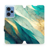 Flipové pouzdro Mobiwear - Xiaomi Redmi Note 12 Pro 5G - VP37S Zlatavý a zelenkavý mramor (Knížkové flip pouzdro, obal, kryt na mobil Xiaomi Redmi Note 12 Pro 5G - VP37S Zlatavý a zelenkavý mramor, ma