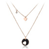 Victoria Filippi Stainless Steel Náhrdelník Petra Gold Black - chirurgická ocel, srdíčko NHN18034-3/7 Zlatá 40 cm + 5 cm (prodloužení)