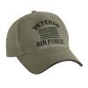 Čepice VINTAGE VETERAN AIR FORCE s US vlajkou ZELENÁ