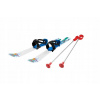 Detské lyže BABY SKI 70 cm klzáky bielo-modré