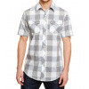 Burnside Pánska košeľa s krátkym rukávom BU9203 Grey - White -Checked L