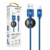 Datový kabel ALIGATOR PREMIUM 2A, USB-C 2m modrý