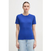 Tommy Hilfiger tričko dámske bavlnené WW0WW40587 modrá XL