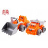 Teddies Stavebné stroje 2ks plast na voľný chod v sieťke 13x17x28cm 12m +