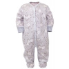 Dojčensky overal - PAJACKEK Kaia-Baby 74 biela, šedá (PAJACYK Baby Cotton 74 kvety /85 /)