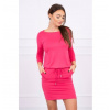Dámske šaty viazané v páse MI9013 fuchsia Univerzálna Fuchsia