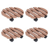 Podstavce pod kvetináč 4 ks hnedé Ø30x7,5 cm WPC-ForU-3143925