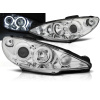 PEUGEOT 206 02- - predné chrom svetlá ANGEL EYES CCFL