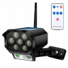 Atrapa solárnej kamery LED monitoring Záhradná lampa na pohyb + IR diaľkové ovládanie 2v1