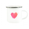 Plechový hrnček watercolor heart