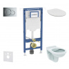 Geberit Duofix Set predstenovej inštalácie, WC Alpha s doskou, tlačidlo Sigma01, lesklý chróm SANI11CD1104
