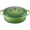 Le Creuset - Liatinový hrniec oválny s pokrievkou 31 cm, 6,3 l zelený