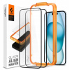 Spigen Glass tR AlignMaster 2 Pack FC Black iPhone 15 AGL06906
