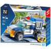 Blocki Blocki kit Police - Policajný automobil kompatibilný s 2v1 86 dielov
