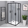 Gelco SIGMA SIMPLY BLACK sprchový kút 120x120 cm, rohový vstup,sklo Číre,Posuvné dvere SPH GS2112B-01