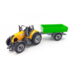 Wiky Kovový Traktor s vlečkou 18cm - žltá