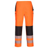 Portwest PW386 Dámske reflexné nohavice do dažďa PW3 S, Reflexná oranžová-Čierna