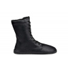 Ahinsa shoes Barefoot zimní vysoké boty Ahinsa Jaya - černé - zip 37