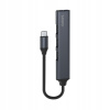 HUB USB-C SAVIO AK-71 - 3 x USB-A 2.0, 1 x USB-A 3.1 Gen 1 5Gbps sivý