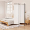 vidaXL 4-panelový paraván biely 160x200 cm látkový - Biela - 7554-149321