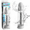 Pump Worx - Priehľadná pumpa na penis s LED displejom Max Pro Flow Whi