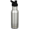 Fľaša na pitie Klean Kanteen Classic Narrow w/Sport Cap, brushed stainless, 532 ml (1008431)