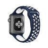 AppleMix Remienok pre Apple Watch Ultra 49 mm / 45 mm / 44 mm / 42 mm - silikónový - modrý / biely - (M/L)